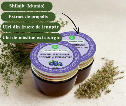 Unguent pe bază de plante împotriva eczemei, dermatitei și psoriazisului