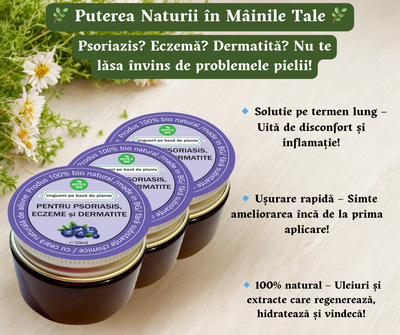 Unguent pe bază de plante împotriva eczemei, dermatitei și psoriazisului
