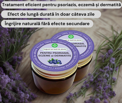 Unguent pe bază de plante împotriva eczemei, dermatitei și psoriazisului