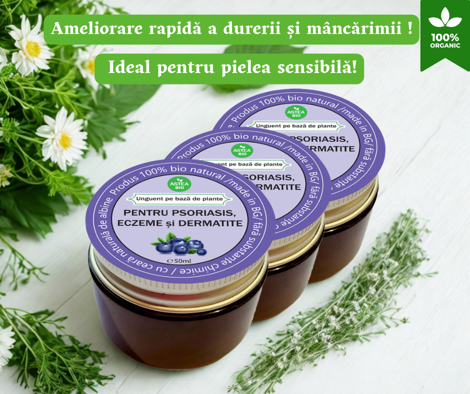 Unguent pe bază de plante împotriva eczemei, dermatitei și psoriazisului