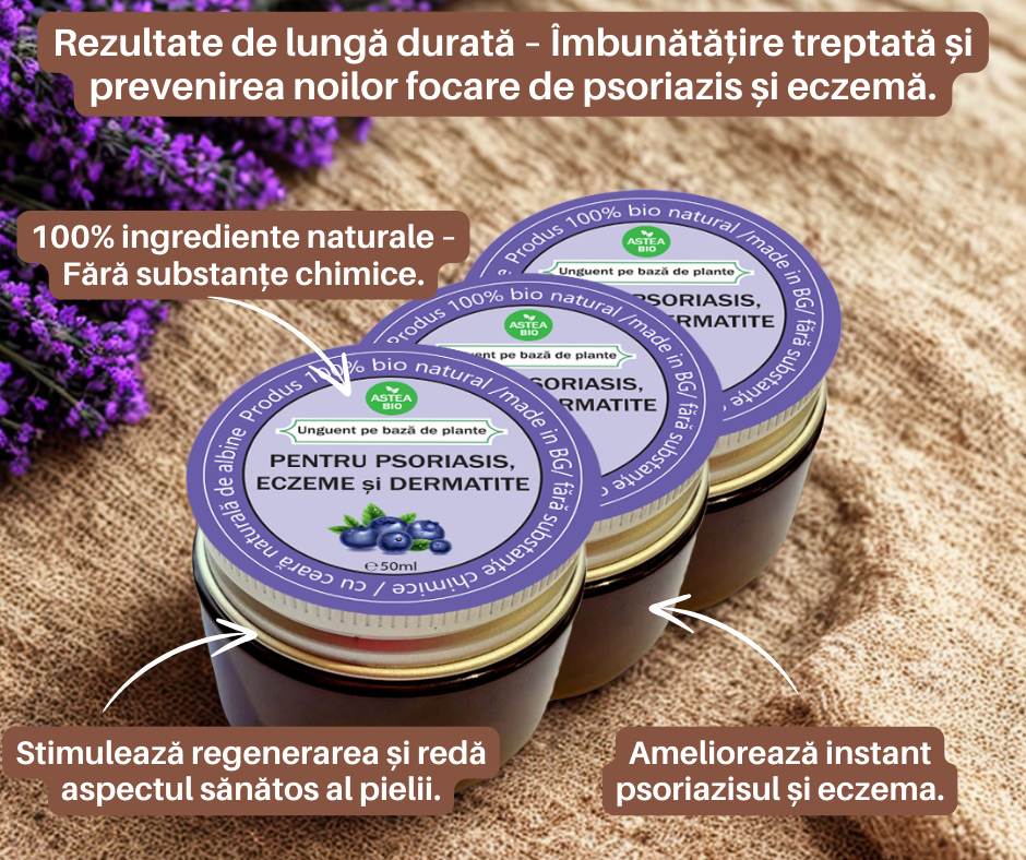 Unguent pe bază de plante împotriva eczemei, dermatitei și psoriazisului