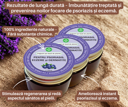 Unguent pe bază de plante împotriva eczemei, dermatitei și psoriazisului